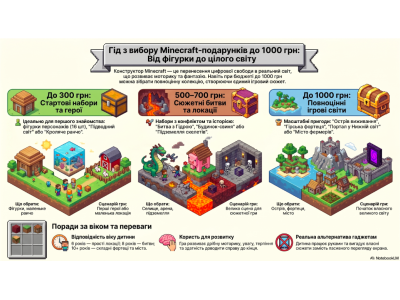 Minecraft-подарунки до 1000 грн: як купити не просто набір, а початок великої пригоди