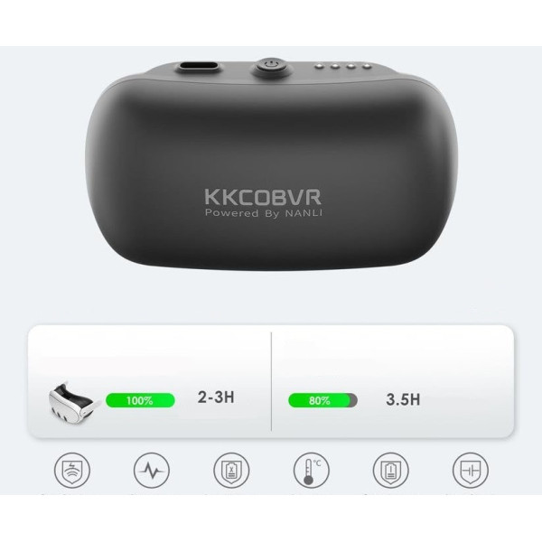 Кріплення Хало KKCOBVR Q3 Pro з акумулятором 10 000mah для Meta Quest 3 та 3s