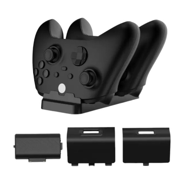 Акумулятори 2 шт + зарядка Dobe TYX-532X Black для Xbox Series і One S X