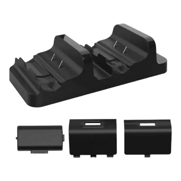 Акумулятори 2 шт + зарядка Dobe TYX-532X Black для Xbox Series і One S X