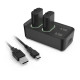 Акумулятори 2 шт + зарядка для Xbox Series і One S X Dobe TYX-0665 Black