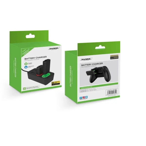 Акумулятори 2 шт + зарядка для Xbox Series і One S X Dobe TYX-0665 Black