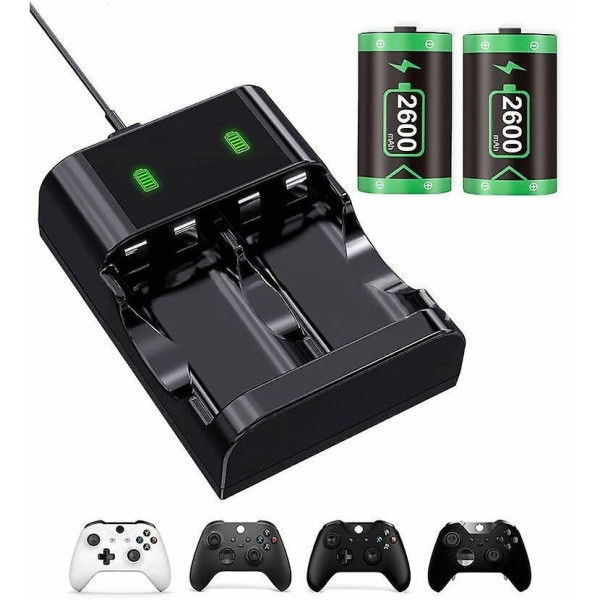 Зарядна станція з акумуляторами 2600мАг для XBOX Series S и X / X-ONE и S Black