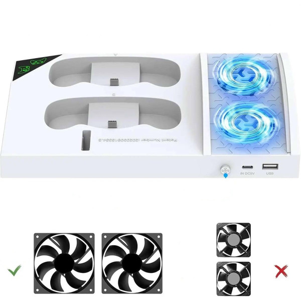 Док-станція Ipega PG-XBS013A White для XBOX Series S з охолодженням і акумуляторами