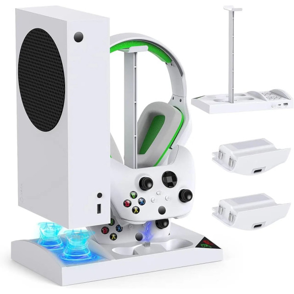 Док-станція Ipega PG-XBS013A White для XBOX Series S з охолодженням і акумуляторами