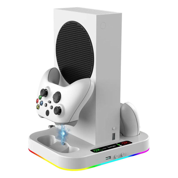 RGB док-станція  iPEGA XBS012S White + 2 акумулятори для Xbox Series S з зарядкою і кулером
