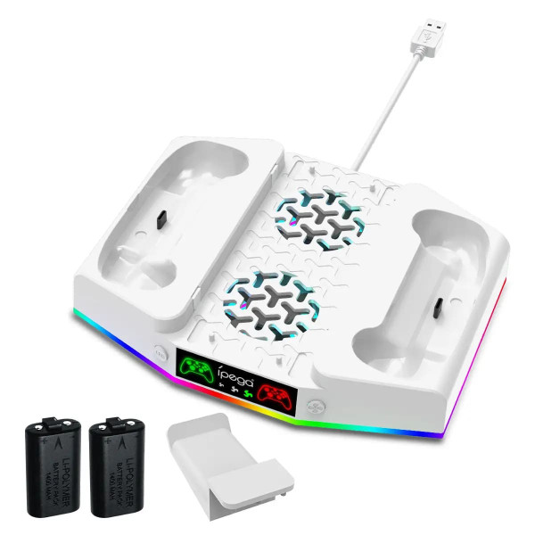 Док-станція Ipega PG-XBS011S White з двома акумуляторами, RGB-підсвіткою й охолодженням для XBOX Series S 