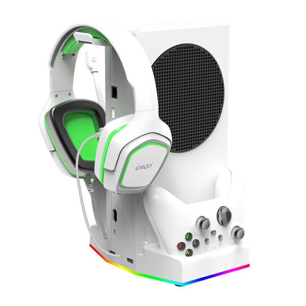 Док-станція Ipega PG-XBS011S White з двома акумуляторами, RGB-підсвіткою й охолодженням для XBOX Series S 