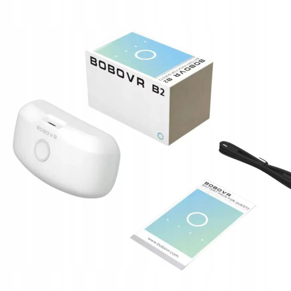 Змінний акумулятор BOBOVR B2 для кріплення BOBOVR M3 Pro/M2 Pro на Oculus Meta Quest 2/3, White