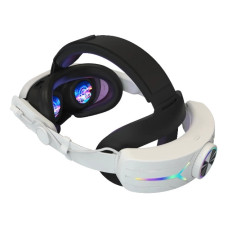 Виголов'я з акумулятором 12 000 мА·год C2 PRO для Meta Quest 3 3s strap RGB, білий