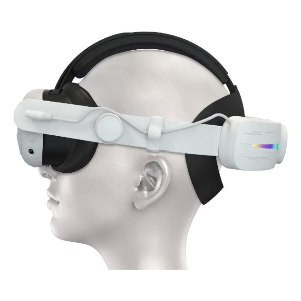 Виголов'я з акумулятором 12 000 мА·год C2 PRO для Meta Quest 3 3s strap RGB, білий