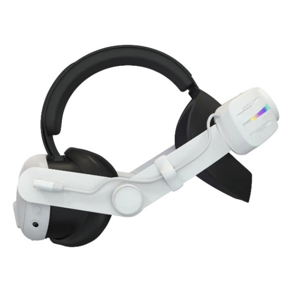 Виголов'я з акумулятором 12 000 мА·год C2 PRO для Meta Quest 3 3s strap RGB, білий