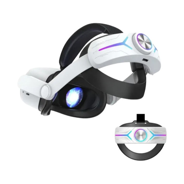 Виголов'я з акумулятором JC-OQ002 8000 мА·год для Meta Quest 2 strap , білий