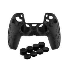 Чохол чорний TOYILUYA + 9 в 1 ковпачки для геймпада DualSense PS5 (силіконові накладки)