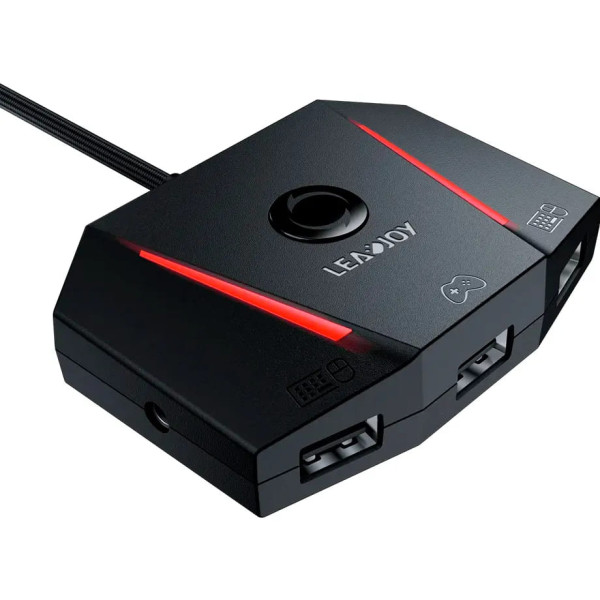 Конвертор мишки та клавіатури для ігрових консолей LeadJoy VX2 AimBox адаптер Xbox PlayStation чорний