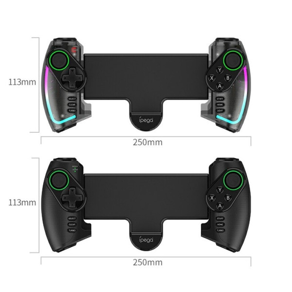 Бездротовий геймпад iPega PG-9777S для планшетів та смартфонів з підсвіткою, чорний