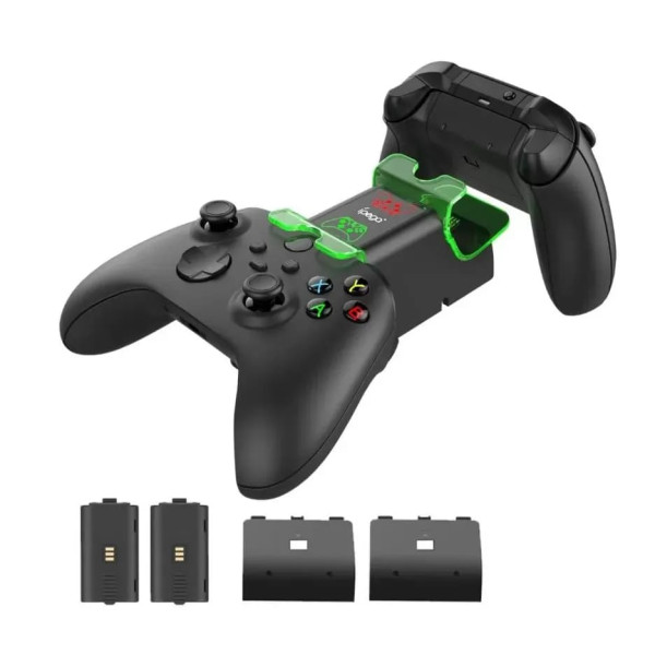 Зарядна станція + 2 акумулятори для геймпадів Xbox Series S X iPega PG-XBX003 1000 мАг