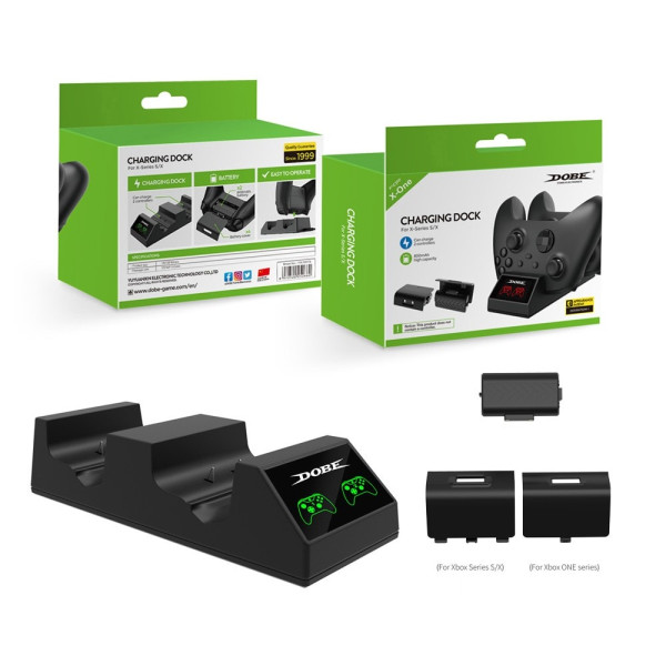 Зарядна станція + 2 акумулятори Dobe TYX-1817X для Xbox One та Series S/X