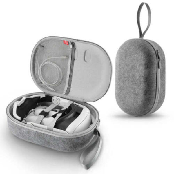 Сумка чехол JYS-MQ018 для переноски и хранения гарнитуры Meta Quest 3 и Apple Vision Pro VR, серый