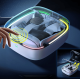 Зарядная RGB докстанция, сумка для хранения JYS-MQ002 для Meta Quest 3 3s, белая