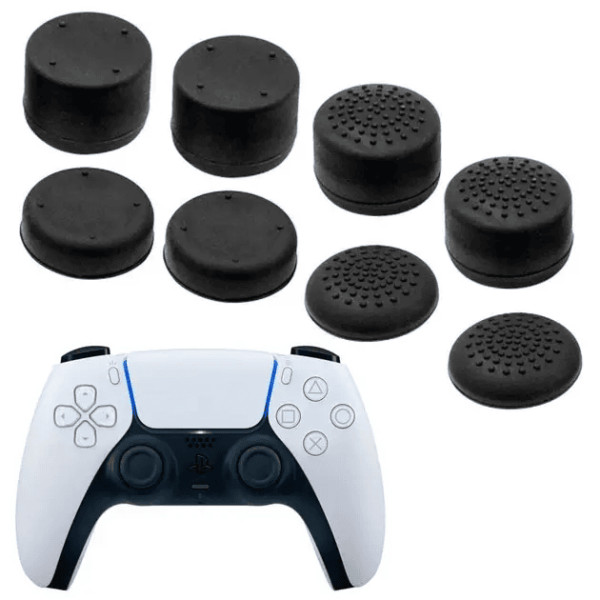Силіконові накладки на аналогові стики для джойстика PS5/PS4, Xbox Series/One, чорні комплект 8 шт. 
