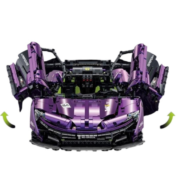 Конструктор на радіокеруванні GULY 10617 McLaren P1 1:8 з моторизованою підвіскою, дверями та антикрилом, 3568 деталей 