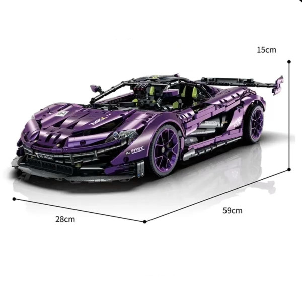 Конструктор на радіокеруванні GULY 10617 McLaren P1 1:8 з моторизованою підвіскою, дверями та антикрилом, 3568 деталей 