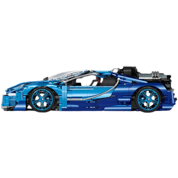 Конструктор на радіокеруванні GULY 10613 Bugatti W16 модель 1:8 з моторизованою підсвіскою та справжнім вихлопом, 3868 деталей