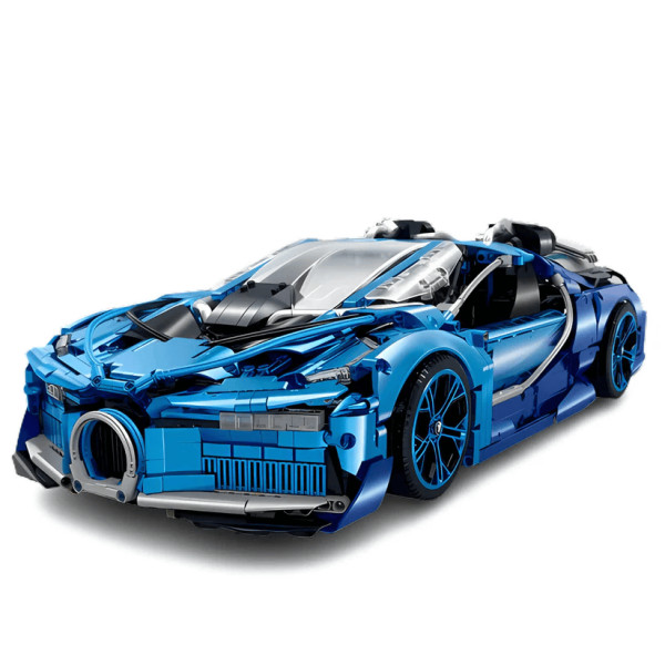 Конструктор на радіокеруванні GULY 10613 Bugatti W16 модель 1:8 з моторизованою підсвіскою та справжнім вихлопом, 3868 деталей