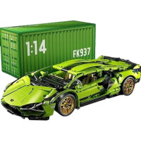 Конструктор на радіокеруванні Lamborghini 1:14 зелений з моторами , 1280 деталей 