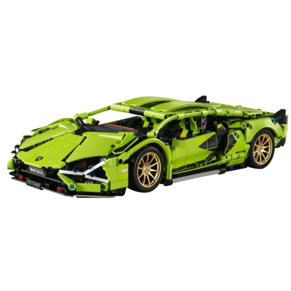Конструктор на радіокеруванні Lamborghini 1:14 зелений з моторами , 1280 деталей 