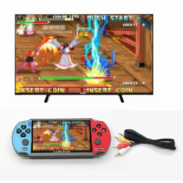 Ігрова приставка PSP X7 PLUS 5.1" з попередньо встановленими іграми та під'єднанням до телевізора