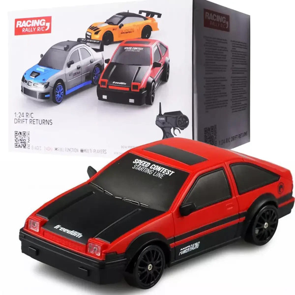 Машинка для дрифта на радіокеруванні 1:24 Toyota AE86 Sprinter Trueno 4WD, червона