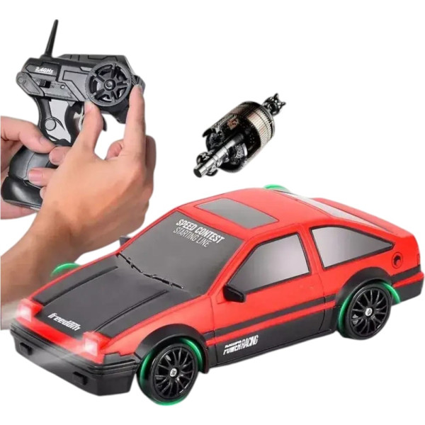 Машинка для дрифта на радіокеруванні 1:24 Toyota AE86 Sprinter Trueno 4WD, червона