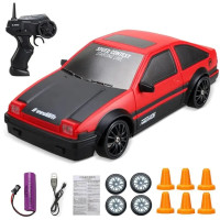Машинка для дрифта на радіокеруванні 1:24 Toyota AE86 Sprinter Trueno 4WD, червона