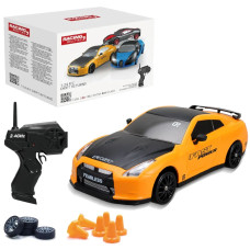 Машинка для дрифта на радіокеруванні 1:24 Nissan GT-R 4WD, жовта