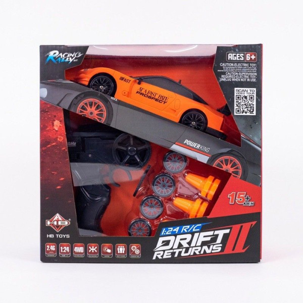 Машинка для дрифта на радіокеруванні 1:24 Nissan 350Z, помаранчева