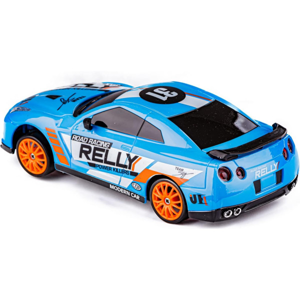 Машинка для дрифта на радіокеруванні 1:24 Nissan GT-R 4WD, блакитна