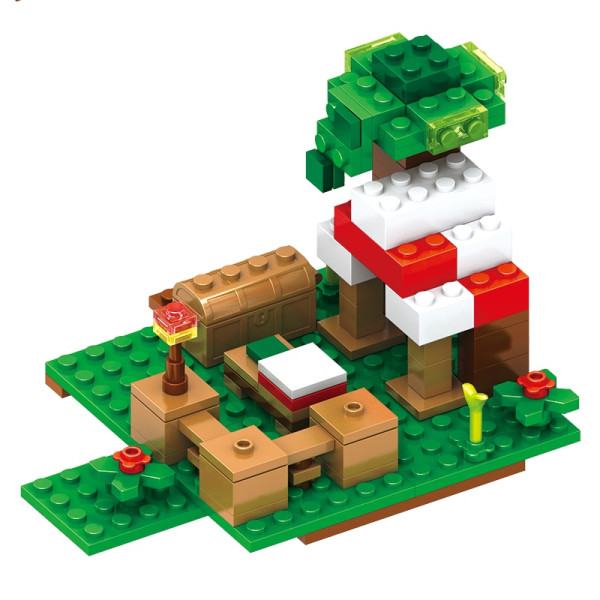 Конструктор Minecraft 569 деталей SJ8802 Селище 6 в 1 Майнкрафт MineWorld My World