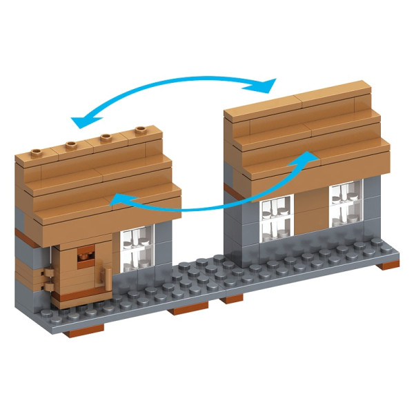 Конструктор Minecraft 569 деталей SJ8802 Селище 6 в 1 Майнкрафт MineWorld My World