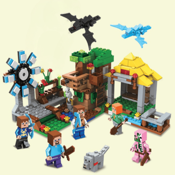 Конструктор Minecraft SJ8803 Видобувна станція 393 деталі Майнкрафт MineWorld My World