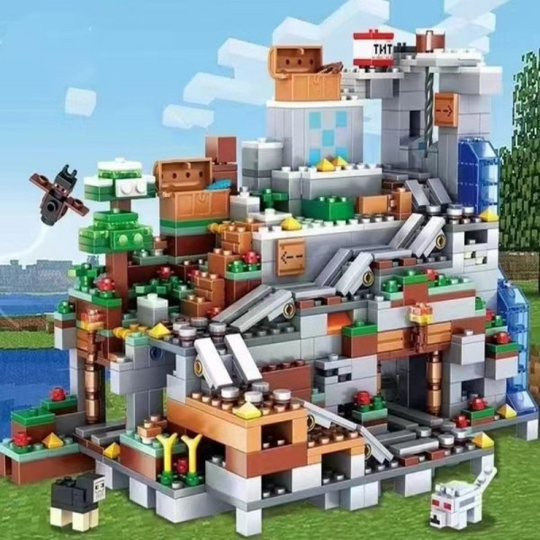 Конструктор Minecraft 1089 деталей SJ8806 Гірська печера Майнкрафт MineWorld My World