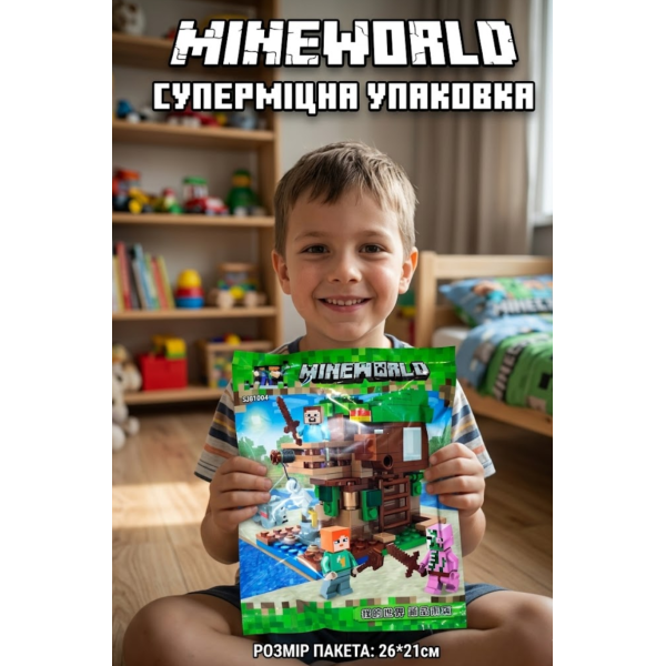 Конструктор Minecraft SJ81004 Будинок на дереві 178 деталей Майнкрафт MineWorld My World