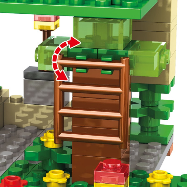 Конструктор Minecraft SJ81005 База на водоспаді 4в1 310 деталей Майнкрафт MineWorld My World