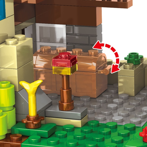 Конструктор Minecraft SJ81005 База на водоспаді 4в1 310 деталей Майнкрафт MineWorld My World