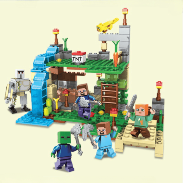 Конструктор Minecraft SJ81005 База на водоспаді 4в1 310 деталей Майнкрафт MineWorld My World