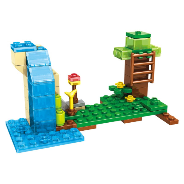 Конструктор Minecraft SJ81005 База на водоспаді 4в1 310 деталей Майнкрафт MineWorld My World