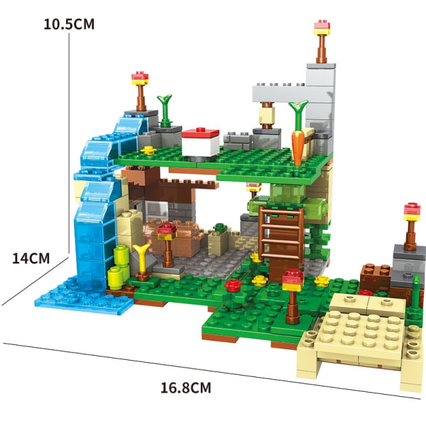 Конструктор Minecraft SJ81005 База на водоспаді 4в1 310 деталей Майнкрафт MineWorld My World