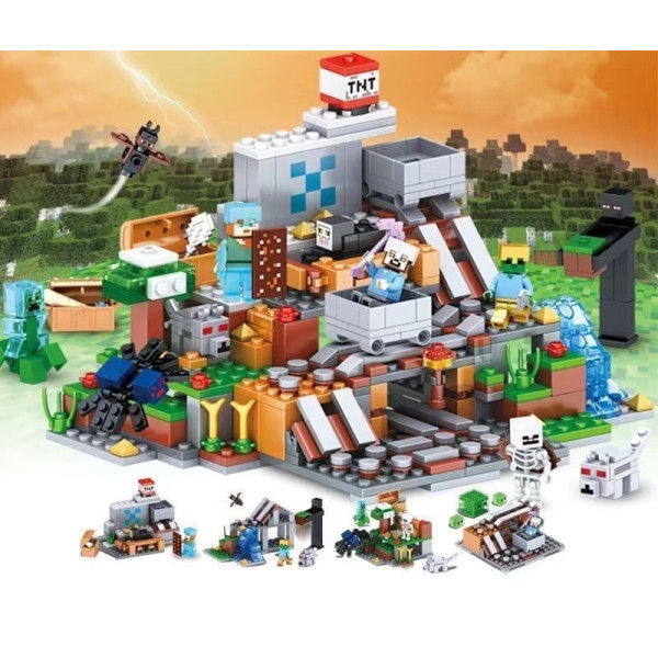 Конструктор Minecraft SJ82002 Великий гірський печерний ліфт 437 деталей Майнкрафт MineWorld My World