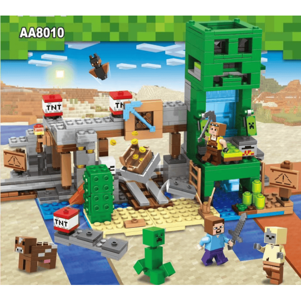 Конструктор Minecraft АА8010 Шахта Кріпера 634 деталі Майнкрафт MineWorld My World